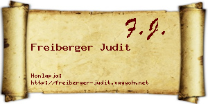 Freiberger Judit névjegykártya